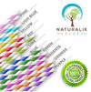 Naturalik Multi-Color Paper Straws 4000 Pack Extra Durable