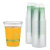 Naturalik 100pc 12-Ounce Clear Cold Cups- Compostable and Eco Friendly (100pc, Clear PLA Cups)