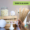 Naturalik 300pc Sturdy Biodegradable Paper Straws Heavy Duty- Dye-Free- Eco-Friendly Sturdy Paper Straws Bulk- Drinking Straws for Smoothies, Restaurants and Party Decorations 7.7" (300 pcs)