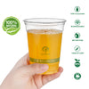 Naturalik 100pc 12-Ounce Clear Cold Cups- Compostable and Eco Friendly (100pc, Clear PLA Cups)