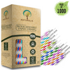 Naturalik Multi-Color Paper Straws 1000-Pack (10 Colors)