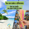 Naturalik Multi-Color Paper Straws 1000-Pack (10 Colors)