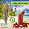Naturalik 300pc Sturdy Biodegradable Paper Straws Heavy Duty- Dye-Free- Eco-Friendly Sturdy Paper Straws Bulk- Drinking Straws for Smoothies, Restaurants and Party Decorations 7.7" (300 pcs)