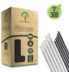 Naturalik Individually Wrapped Black Paper Straws 300-Pack