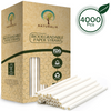Naturalik White Paper Straws Case of 2 - 4000 count